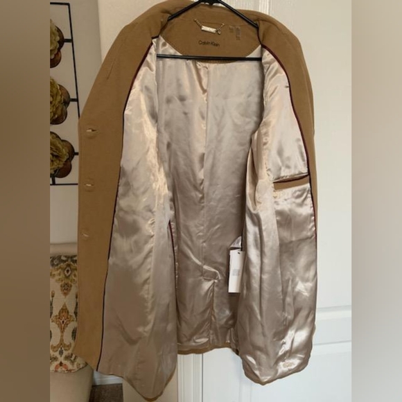 Calvin Klein Womens Classic Cashmere Wool Blend Coat - Picture 5 of 10